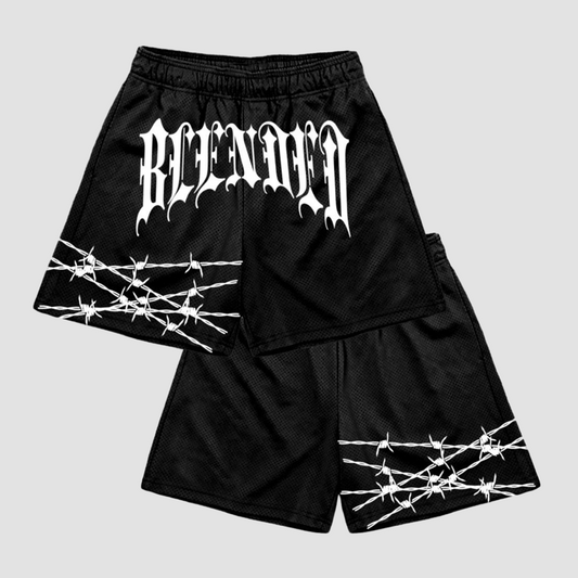 Barbed Wire Mesh Shorts