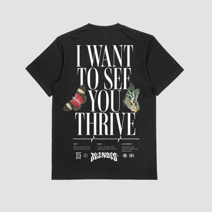 Black "Thrive" Tee